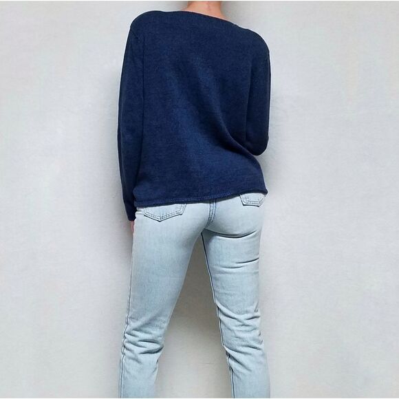 Vintage Y2K tiara blue knit butterfly cardigan - Picture 4 of 15